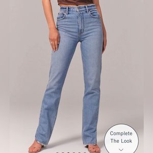 Abercrombie & Fitch Curve Love Ultra High Rise 90s Straight Jean - Worn Once!